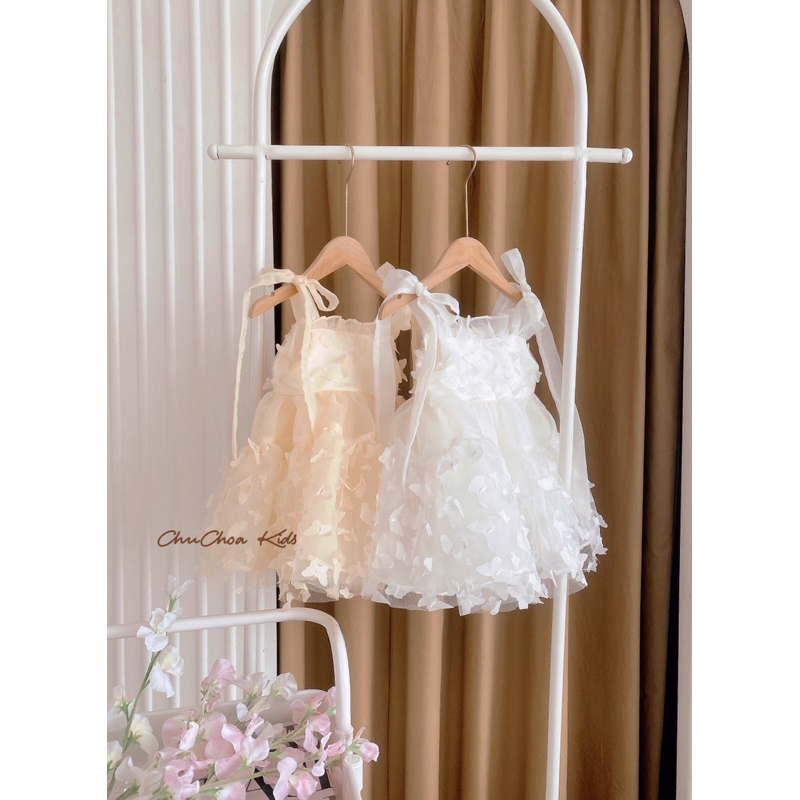 Váy công chúa 2 dây phối ren CHUCHOA KIDS cho bé từ 1 đến 5 tuổi