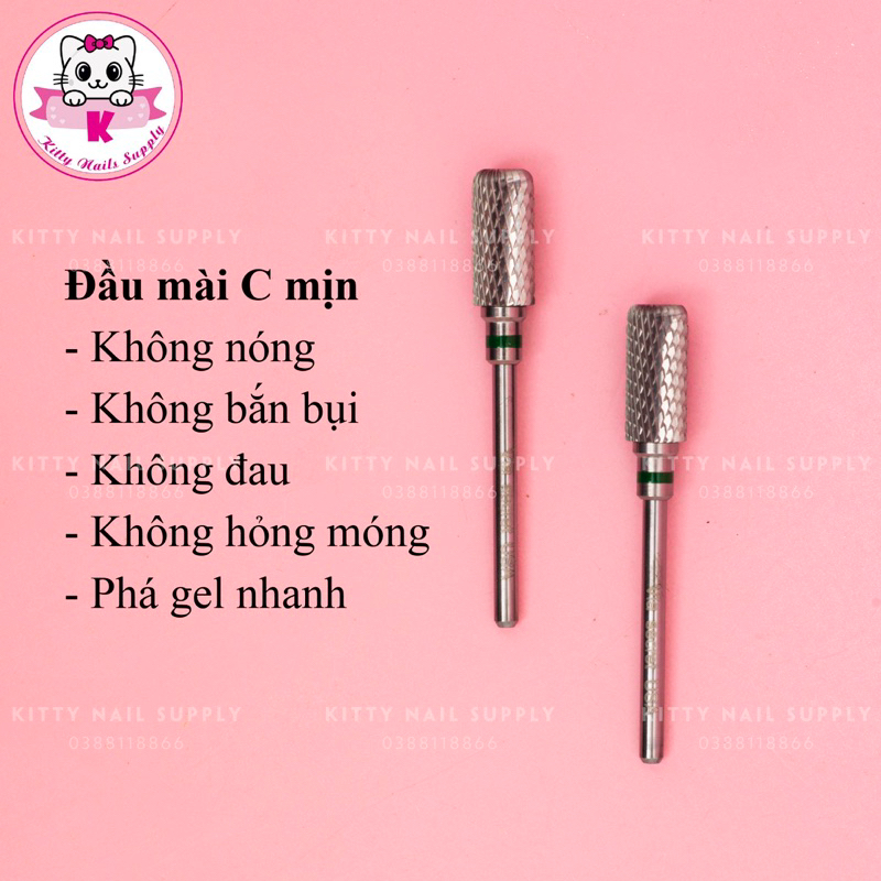 Đầu mài móng, Đầu mài tròn titan 3in1 chuyên dụng cho dân làm móng - Kitty Nail Supply