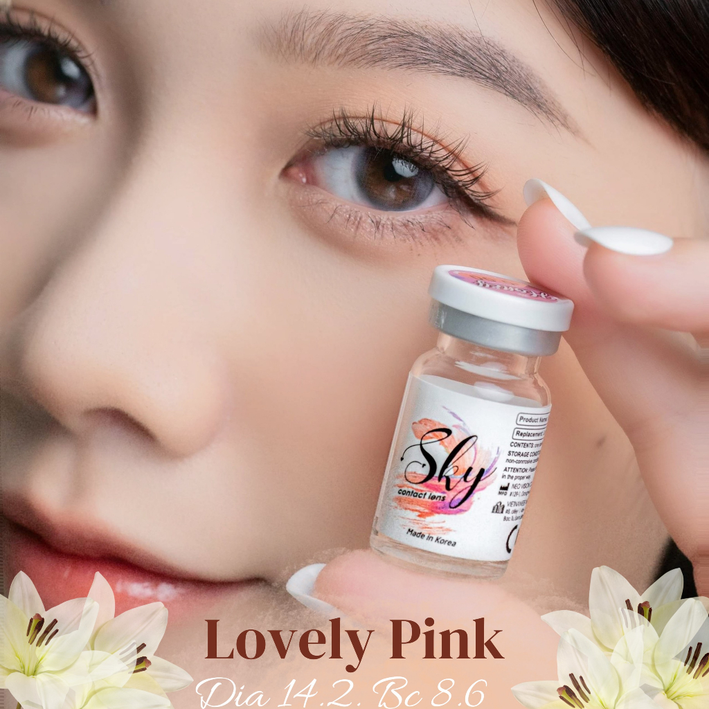 Sky Lens Korea- Lovely Pink Dia 14.2 Bc 8.6