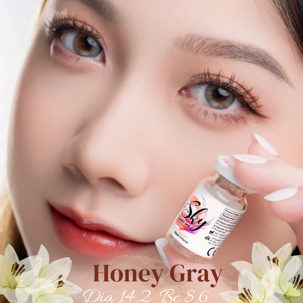 Sky Lens Korea- Honey Gray Dia 14.2 Bc 8.6