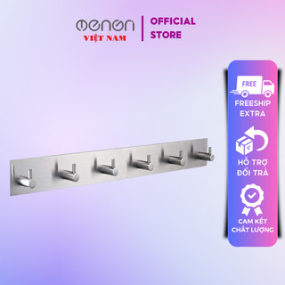 Móc Treo Quần Áo 6 Chấu INOX SUS304 lắp đặt dán tường keo 3M siêu chắc - OENON