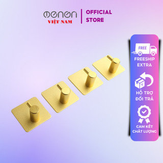 Bộ 4 Móc Dán Tường Mạ Vàng Công Nghệ Keo 3M Chất Liệu Hợp Kim Chống Han Rỉ - OENON