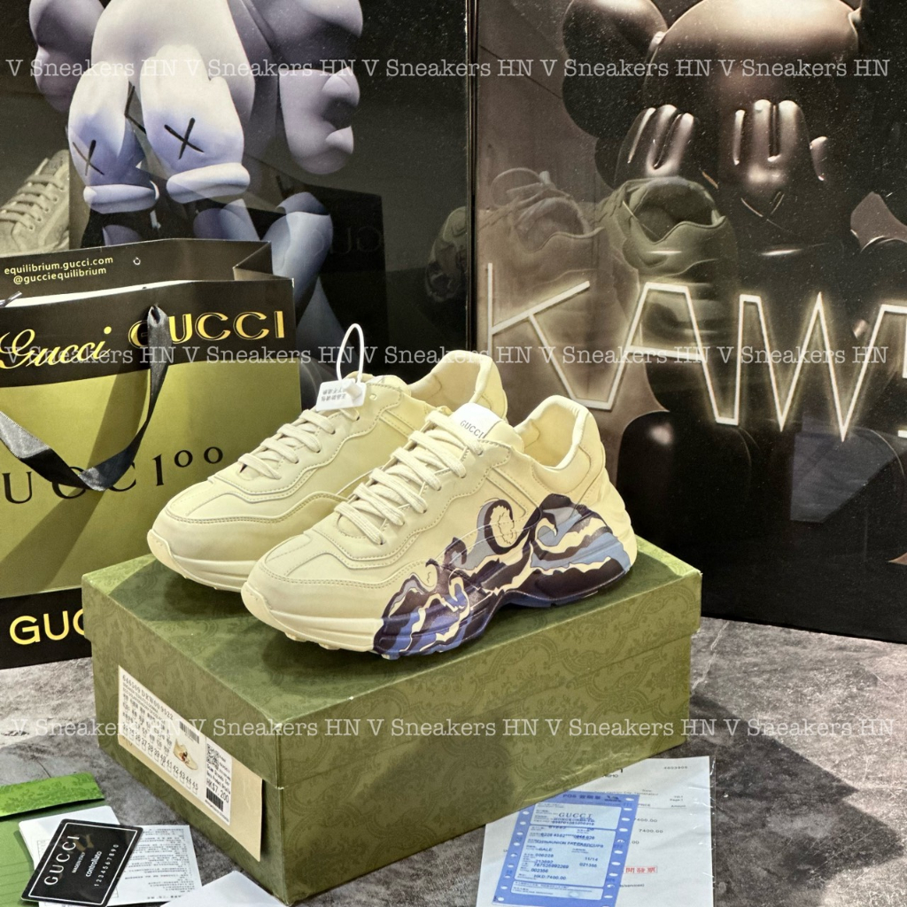 Giày Gucci Rhyton Sóng Biển Wave Nam Nữ Tăng Chiều Cao 2022 Hottrend