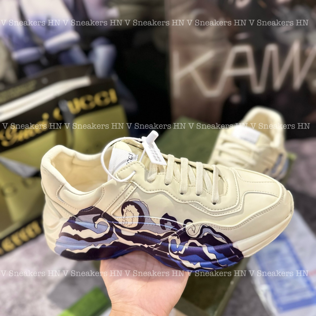 Giày Gucci Rhyton Sóng Biển Wave Nam Nữ Tăng Chiều Cao 2022 Hottrend