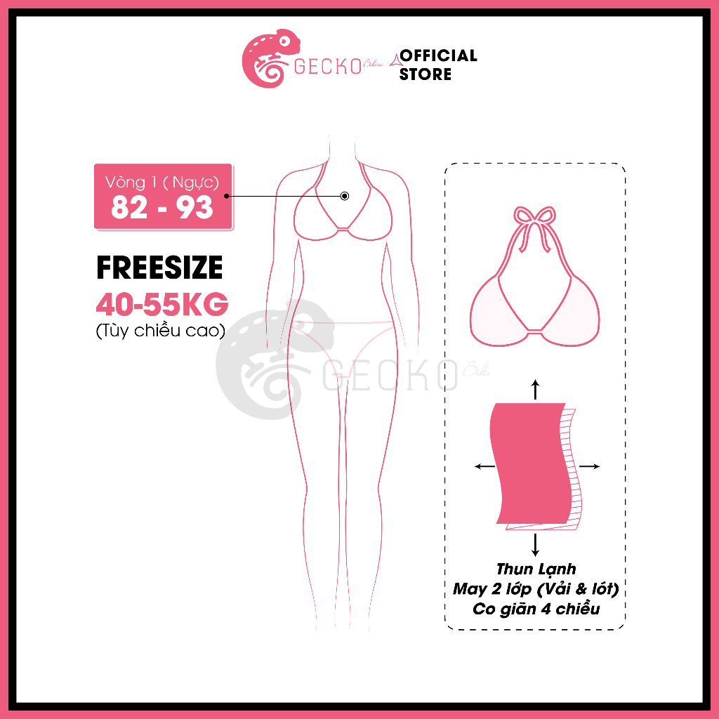 [HCM] Áo Gọng Bikini GECKO Nâng Ngực Đệm Dày 3PK06 (Ảnh Thật, Nhiều Mẫu) | BigBuy360 - bigbuy360.vn