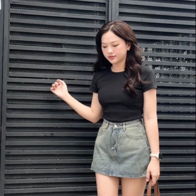 Chân Váy Jean Nữ Dáng Chữ A Tôn Dáng