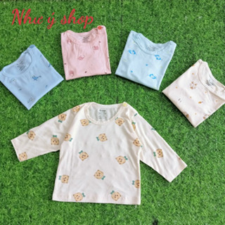 [A20 - Siêu Mềm, Mát] Combo 2/3 Áo Dài Tay Thun Lạnh Cúc Vai Cho Bé Trai Bé Gái Loại 1 ( Ảnh Thật tự Chụp)