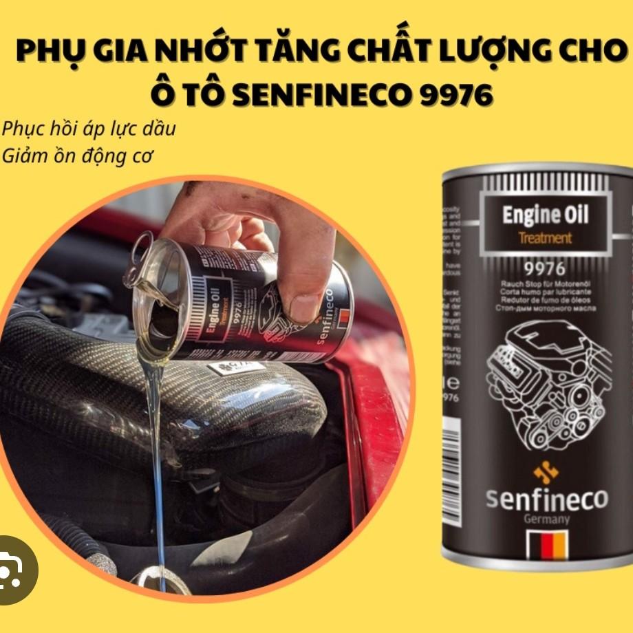 Combo Bảo Dưỡng Ô TÔ Máy Xăng Chính Hãng ĐỨC Senfineco >Vệ Sinh Kim Phun 9986 >Phụ Gia Nhớt 9976 >Súc Rửa Động Cơ 9991