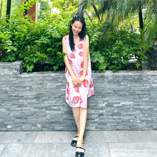 Váy lanh bầu dáng suông, mặc nhà Mùa HÈ cho bà bầu