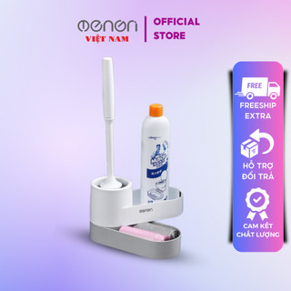 Bộ Cây Chổi Cọ Nhà Vệ Sinh OENON có ngăn chứa đồ dán tường - OEWC