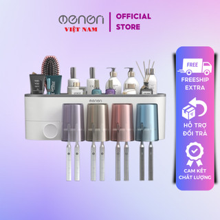 Kệ Treo Bàn Chải Đánh Răng OENON thiết kế mới 2023 kèm cốc và miếng dán tường - OE041