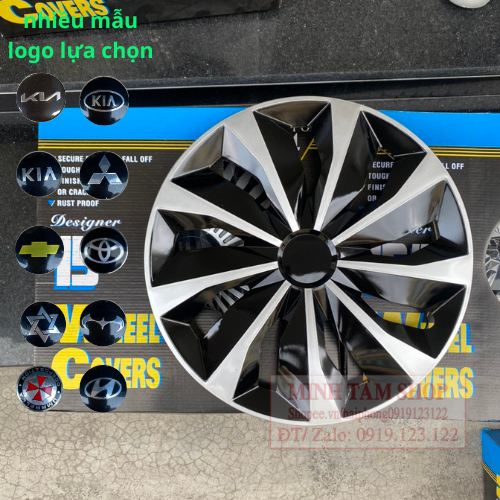 1 chiếc Ốp  mâm lazang 12, 13, 14, 15,16 inch cho xe ô tô loại 9 cánh