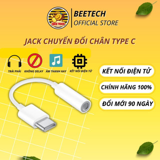 Jack chuyển đổi chân type C thành cổng tai nghe 3.5mm giắc hỗ trợ mic JBT01C - Beetech