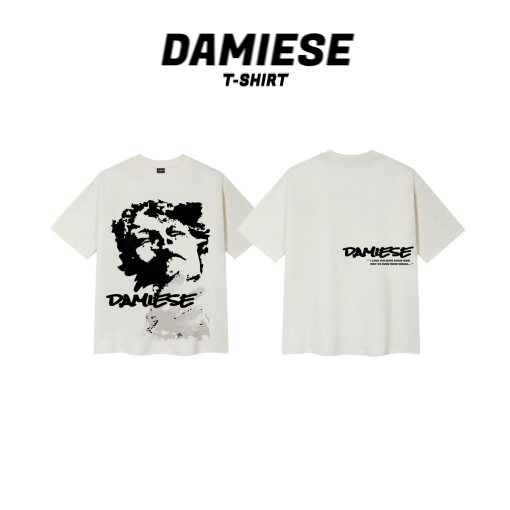 Áo thun form rộng Vachii CREAM - Damiese Cotton 100%