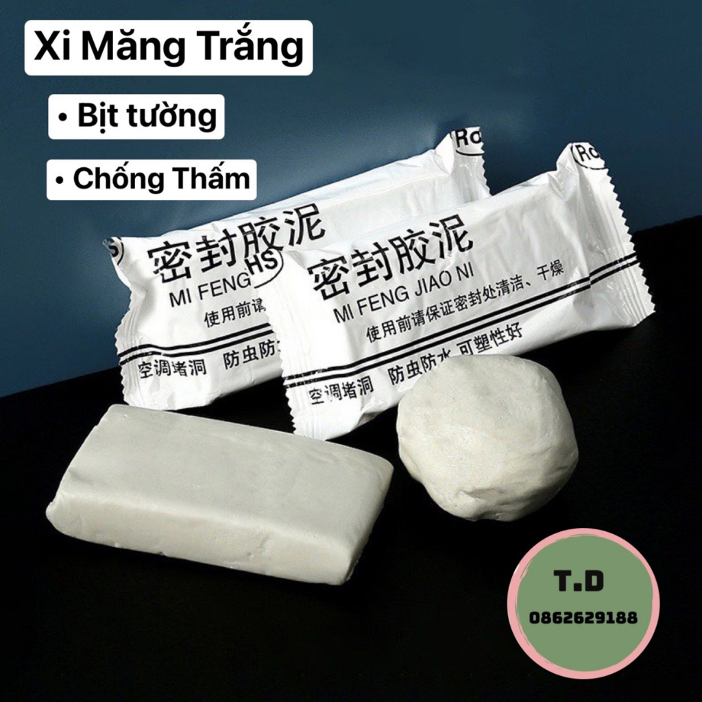 Keo xi măng dẻo bịt tường, đất sét vá lỗ tường khe hở vết nứt ống nối điều hòa chống thấm nước