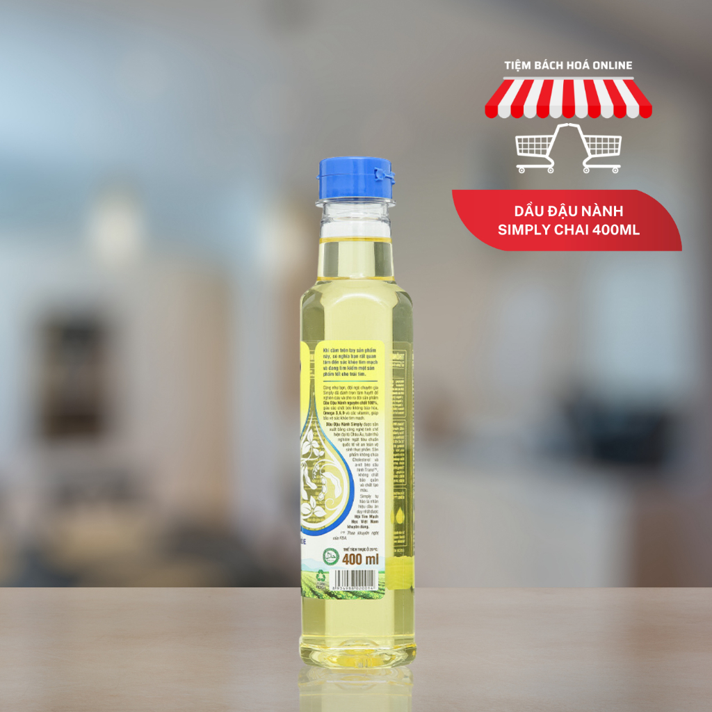 Dầu đậu nành Simply 100% nguyên chất 400ml