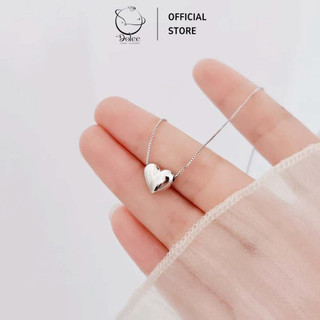 Dây chuyền bạc nữ hình trái tim phồng Sweet Heart chất liệu bạc 925, vòng cổ bạc nữ sang trọng, thanh lịch