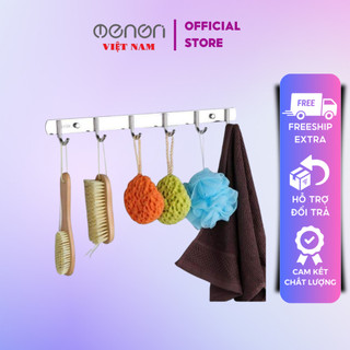 Thanh 6 Móc Inox SUS304 Hình Chứ L Treo Quần Áo Lắp Đặt Dính Tường Hoặc Khoan - OENON