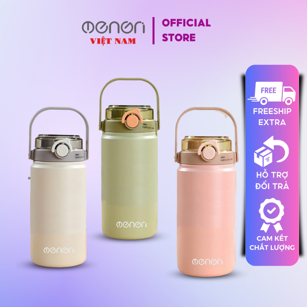 Bình Giữ Nhiệt OENON 1200ml Chất Liệu INOX 316 Thiết Kế Có Quai Cầm Và Ống Hút Siêu Tiện Lợi