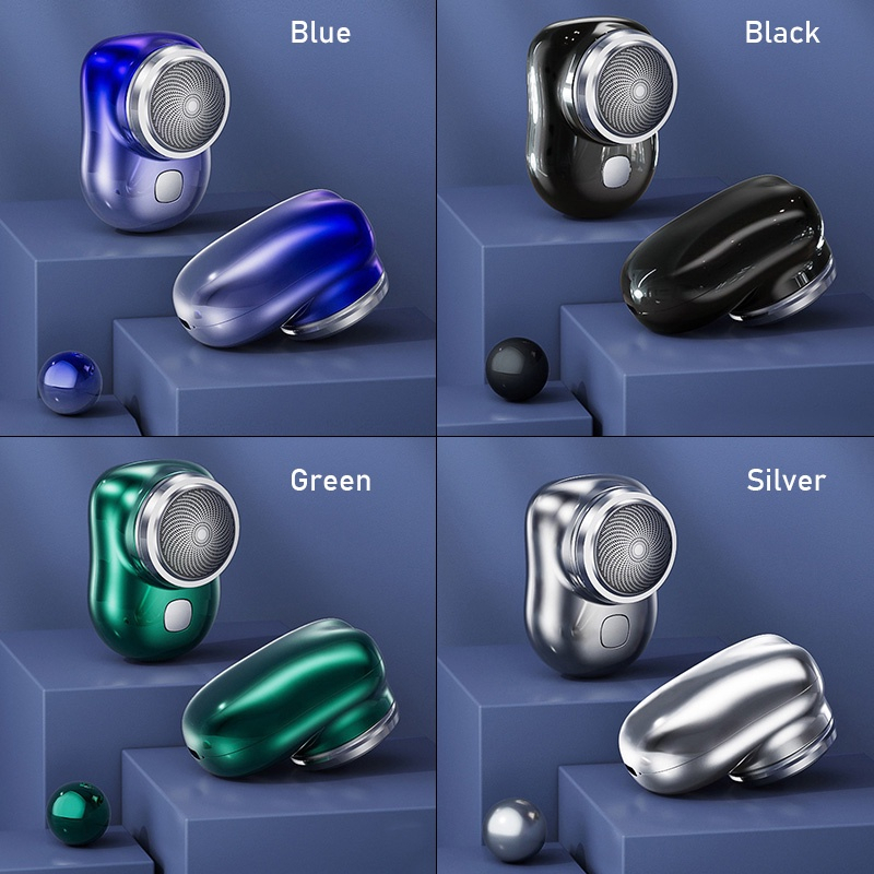 HEYLOOK Máy Cạo Râu Mini Chống Nước Sạc USB 6 lưỡi kép tự mài tiện dụng cho nam