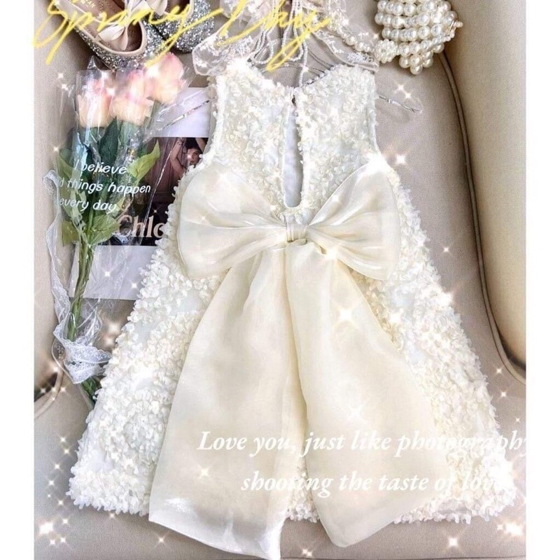 Đầm tiểu thư dự tiệc sang chảnh cho bé 12-35kg nhà mộc baby store v09