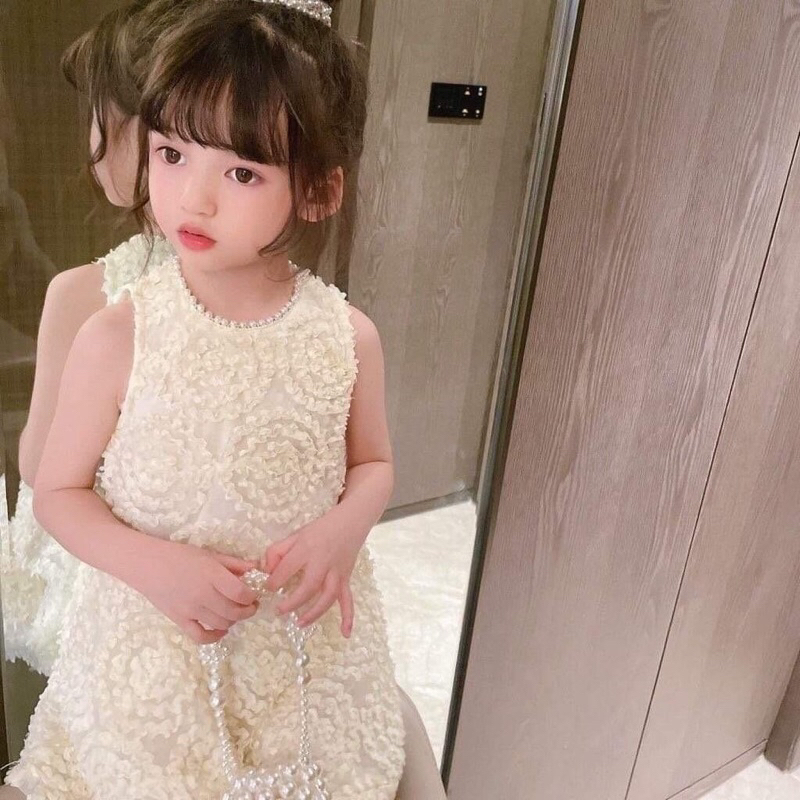 Đầm tiểu thư dự tiệc sang chảnh cho bé 12-35kg nhà mộc baby store v09