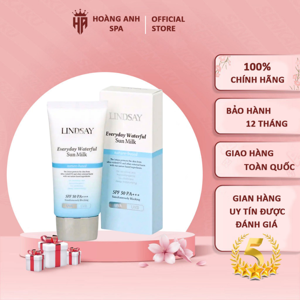 Kem Chống Nắng Vật Lí Lindsay, Độ Chống Nắng SPF 50+ (Chính Hãng)