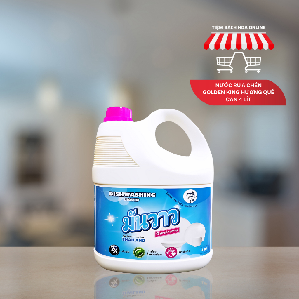 Nước rửa chén Golden King hương quế can 4 lít thương hiệu Thái Lan
