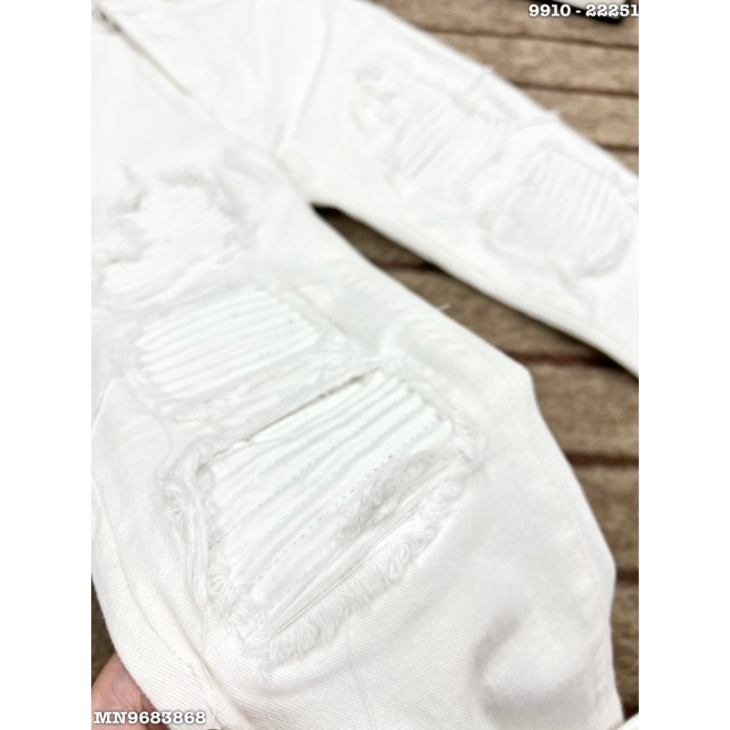 Xả kho hình ảnhthật quần jen nam màu trắng vá da hình ảnh thật mẫu  mới  nhất 2023 được kiểm tra hàng màu trắng ông côn