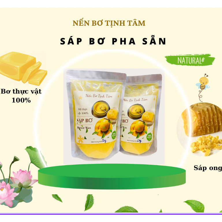 Hộp 500G Sáp Bơ Pha Sẵn Cao Cấp