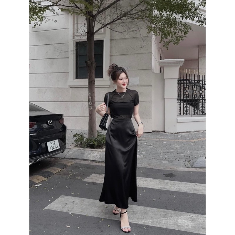 Set bigsize xuyên thấu và chân váy dài bigsize 55-90kg dễ thương