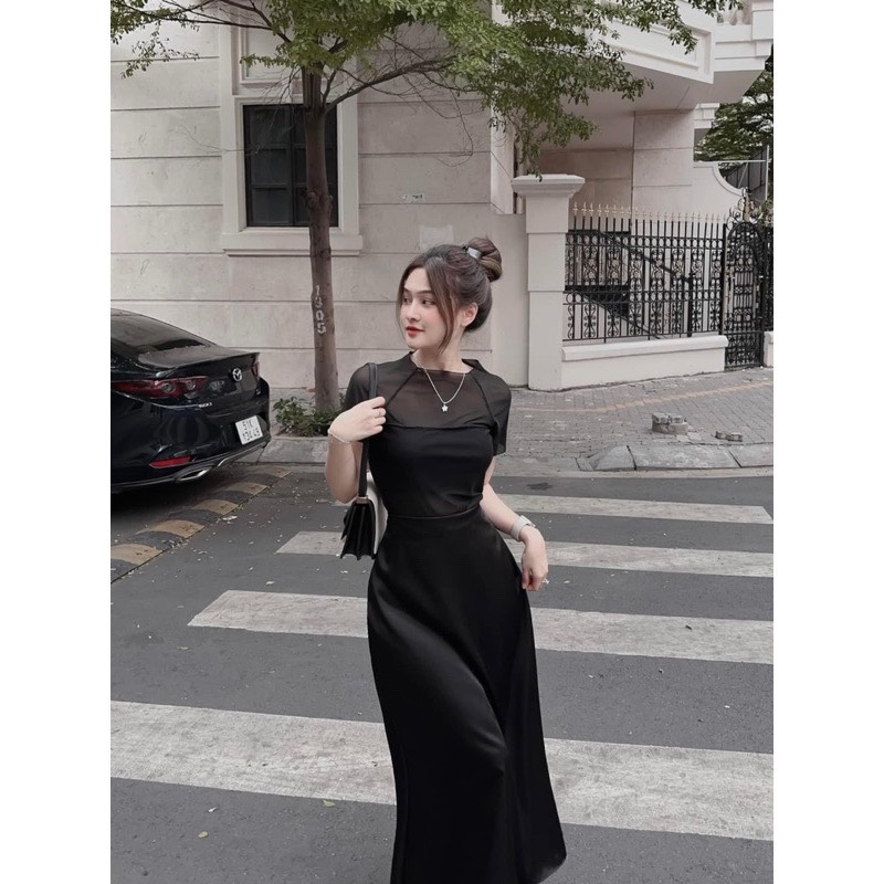 Set bigsize xuyên thấu và chân váy dài bigsize 55-90kg dễ thương