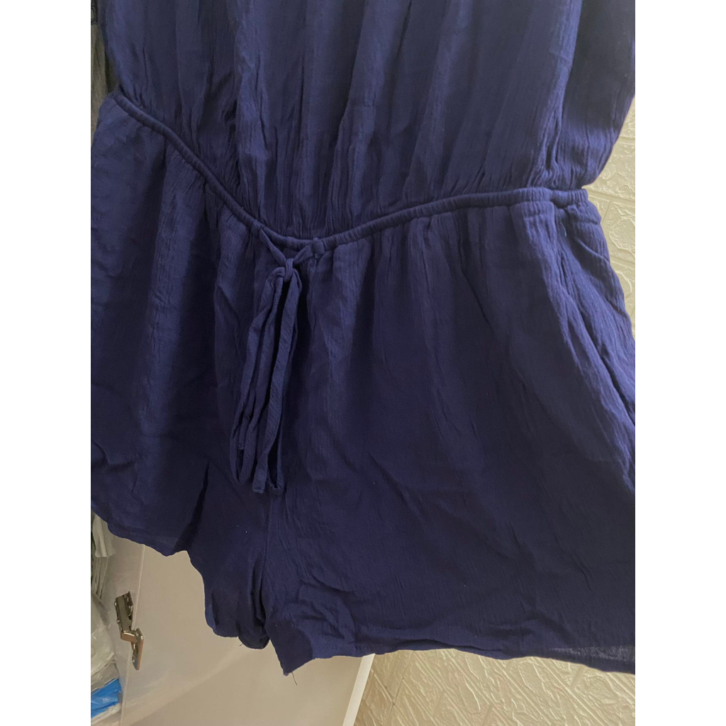Jumpsuit quây vải đũi siêu mát siêu trắng da