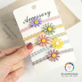 Dây Cột Tóc Hoa Cúc Lớn Đẹp Lung Linh Diamond CT09