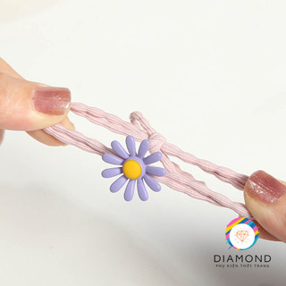 Dây Cột Tóc Hoa Cúc Lớn Đẹp Lung Linh Diamond CT09
