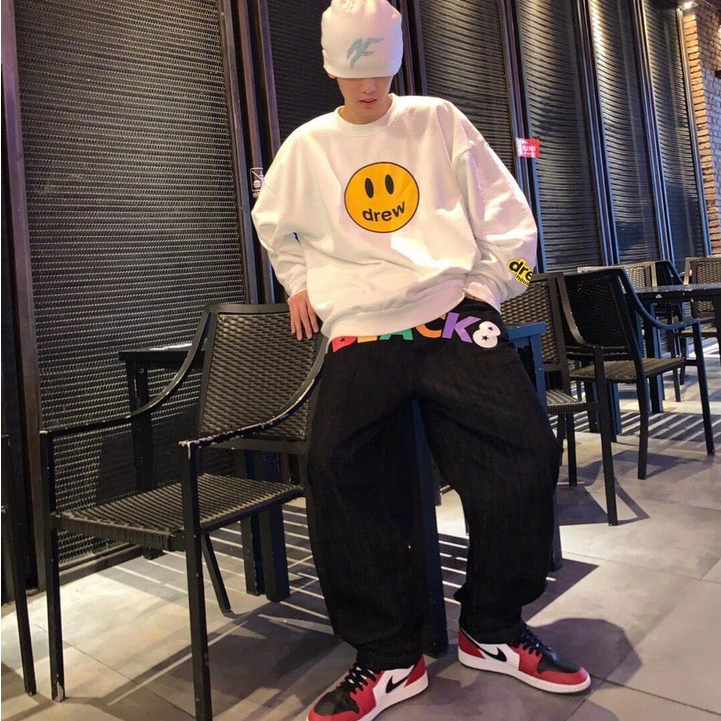 Áo Sweater unisex nam nữ In Hình MẶT CƯỜI DREW