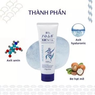 Sữa rửa mặt ý dĩ hato.mugi 170g