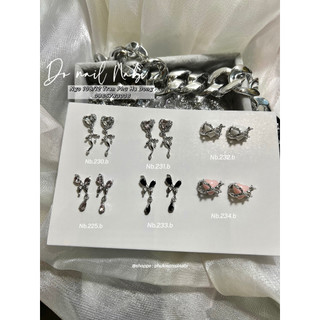 Phụ kiện đính móng tay charm dây , charm tim