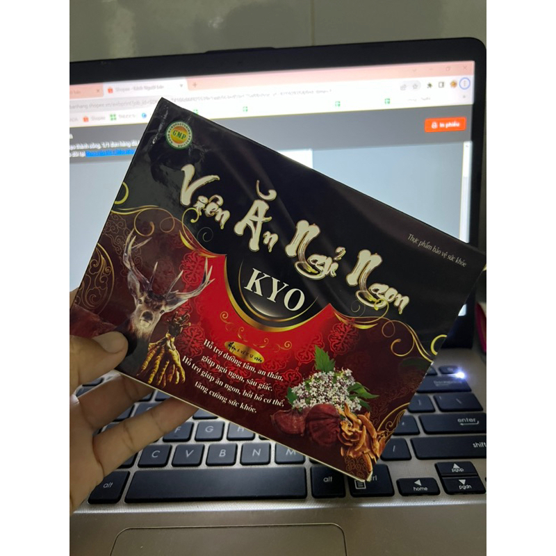 Viên Ăn Ngủ Ngon Kyo , An Thần, Ngủ Ngon và Sâu Giấc Hơn, Hộp 60 Viên,