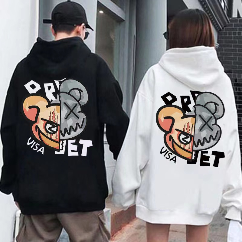 Áo hoodie unisex nam nữ in hình GẤU VISA