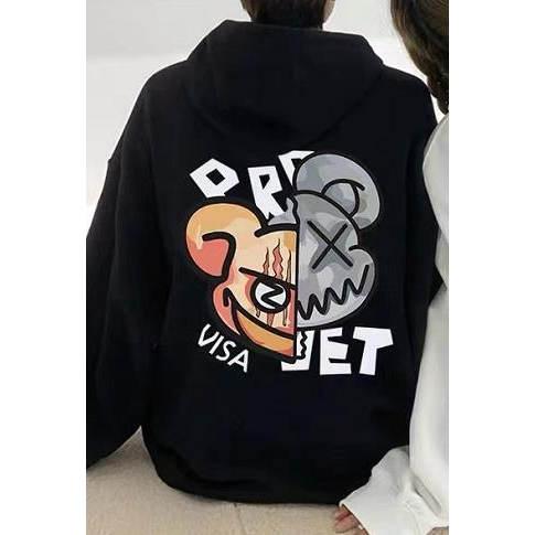 Áo hoodie unisex nam nữ in hình GẤU VISA