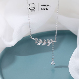 Dây chuyền bạc nữ DoLee Silver hình lá liễu, vòng cổ nữ xinh xắn trang sức bạc 925 thanh lịch