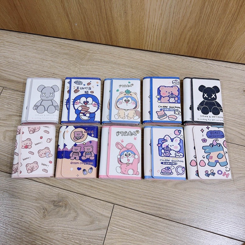 Ví nữ ngắn cầm tay gấp gọn hoạ tiết hoạt hình đáng yêu