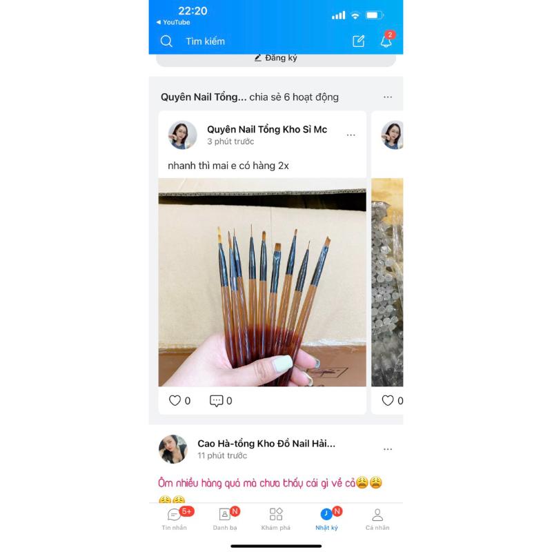 Bộ cọ nail 9 cây vẽ móng làm nail