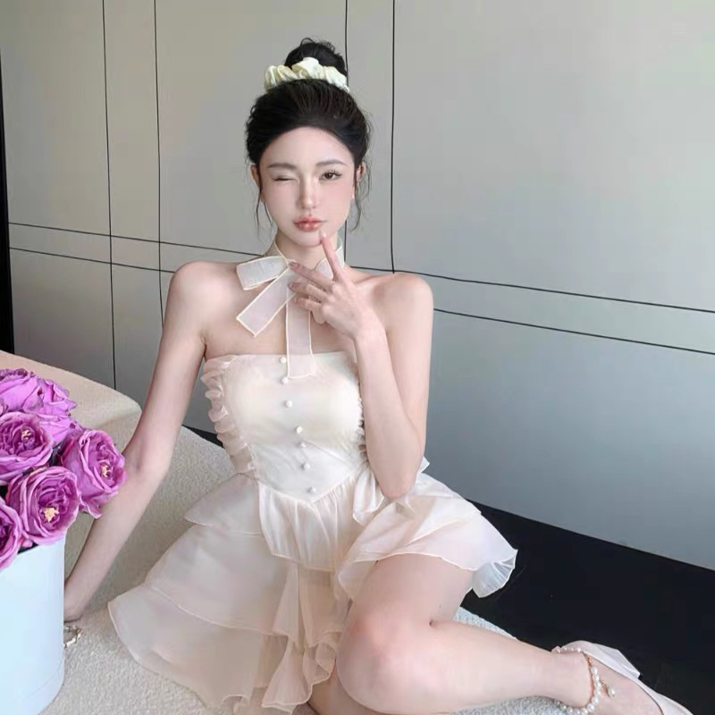 Đầm dáng ngắn 𝐋𝐀𝐋𝐀𝐃𝐔𝐃𝐔 cúc ngực sexy nhiều màu xinh xắn ngọt ngào baby