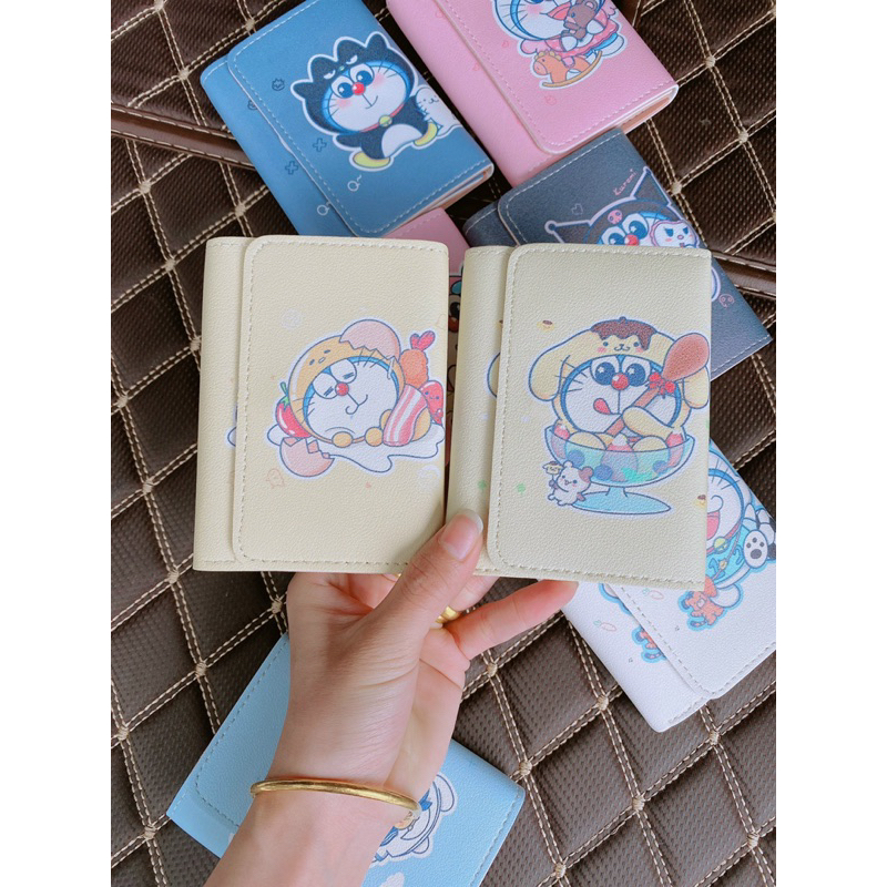 Ví gập 3 đôremon đáng yêu nhiều mẫu hottrend 2023