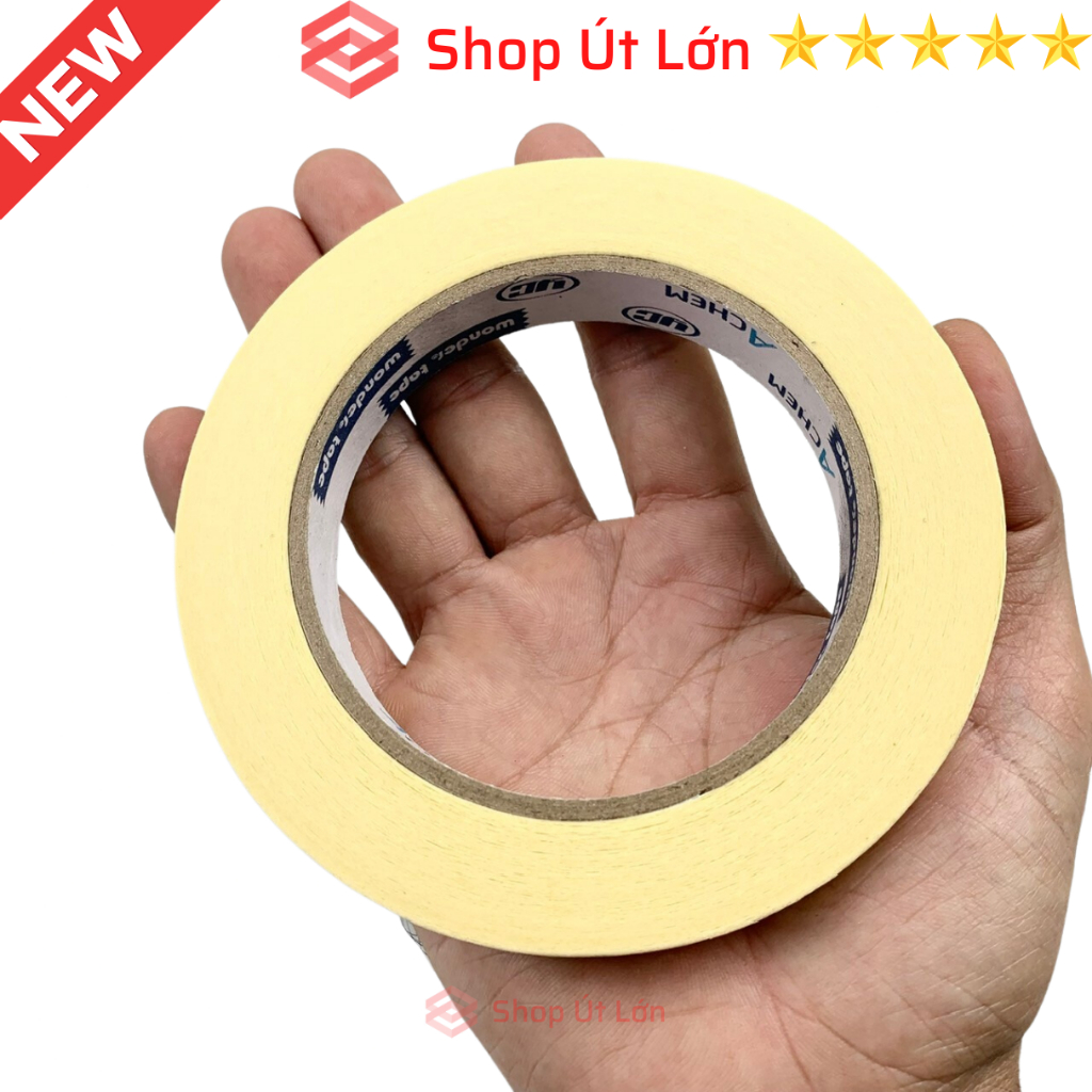 1 Cuộn băng keo giấy rộng 1.5cm, dài 45mét màu trắng, giá tại xưởng