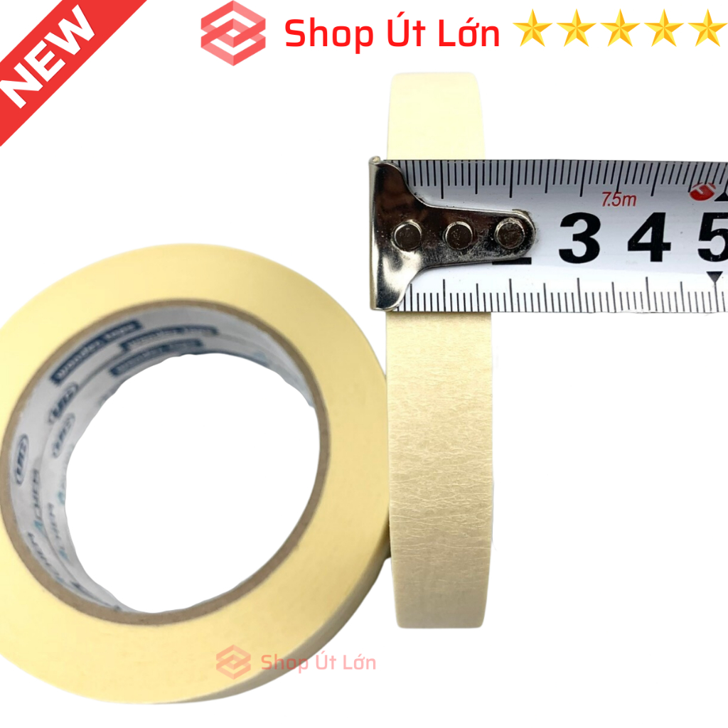 1 Cuộn băng keo giấy rộng 1.5cm, dài 45mét màu trắng, giá tại xưởng
