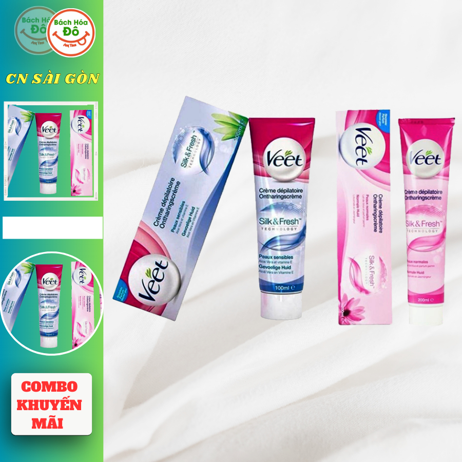 Kem Tẩy Lông Veet 100Ml/Kem Wax Lông(Giao Màu Ngẫu Nhiên) Shop Bách Hóa Đô Sg