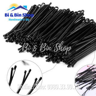 50 Kẹp Xước Tăm Đen Loại Dày Dùng Bới Tóc Cô Dâu, Trang Điểm Đi Tiệc